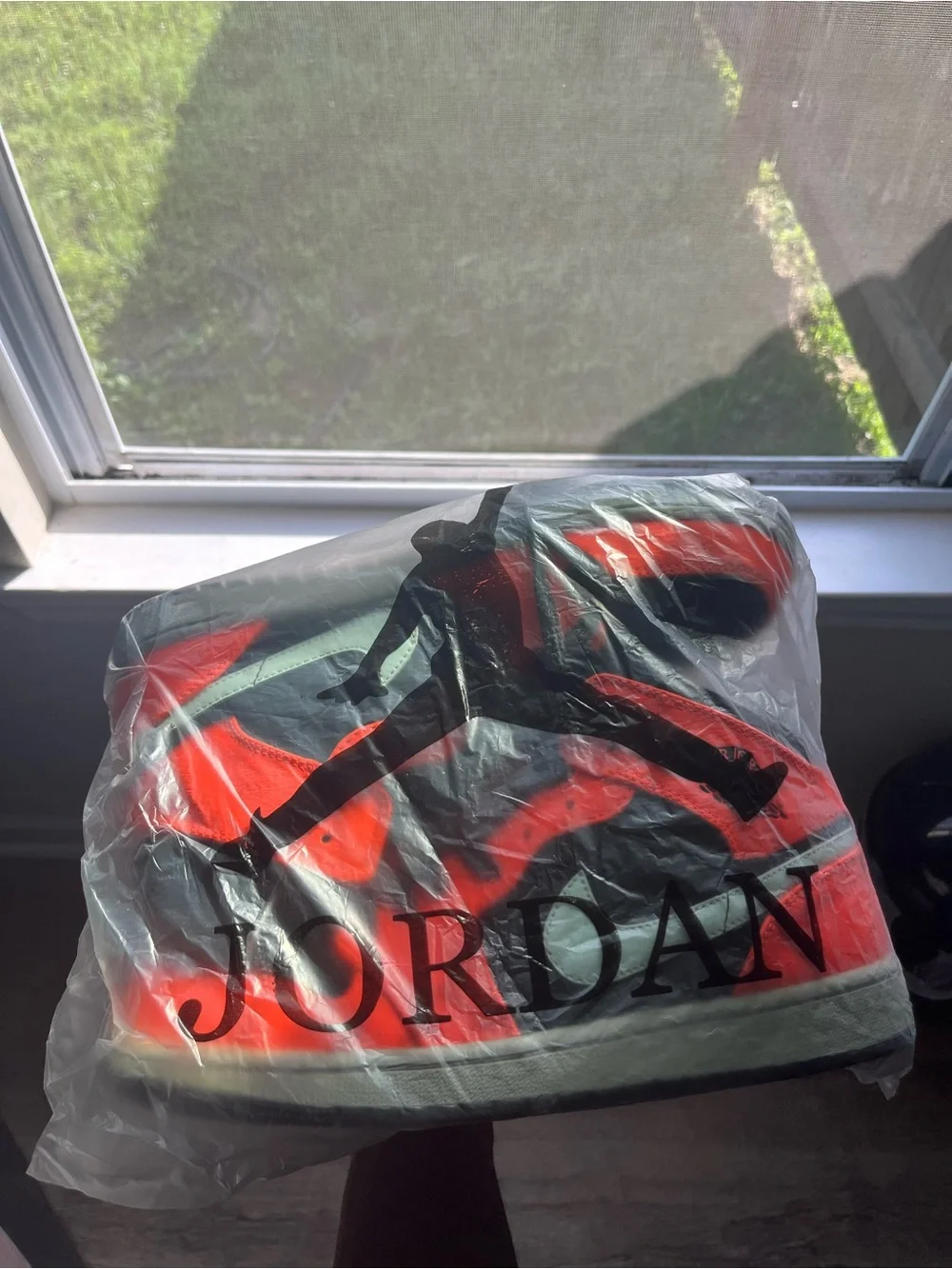 Jordan High-Top Sneakers - Red, Black, White